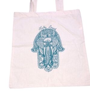 Lucky brand hindu namaste elephant canvas tote bag